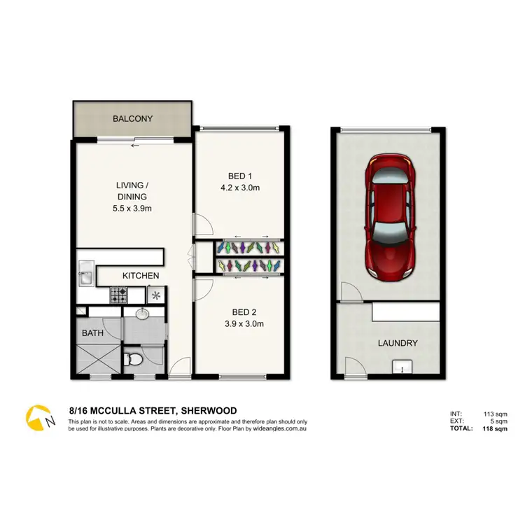 Floorplan of Homely unit listing, 8/16 McCulla Street, Sherwood QLD 4075