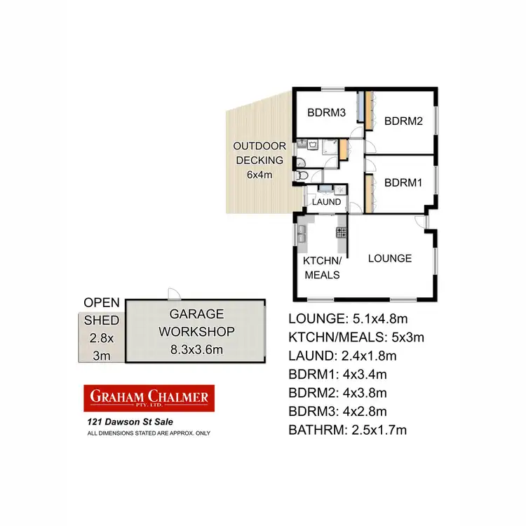 Floorplan of Homely house listing, 121 Dawson Street, Sale VIC 3850