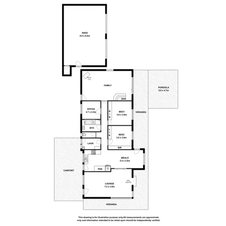 Floorplan of Homely house listing, 9 Mount Percy Road, Compton SA 5291