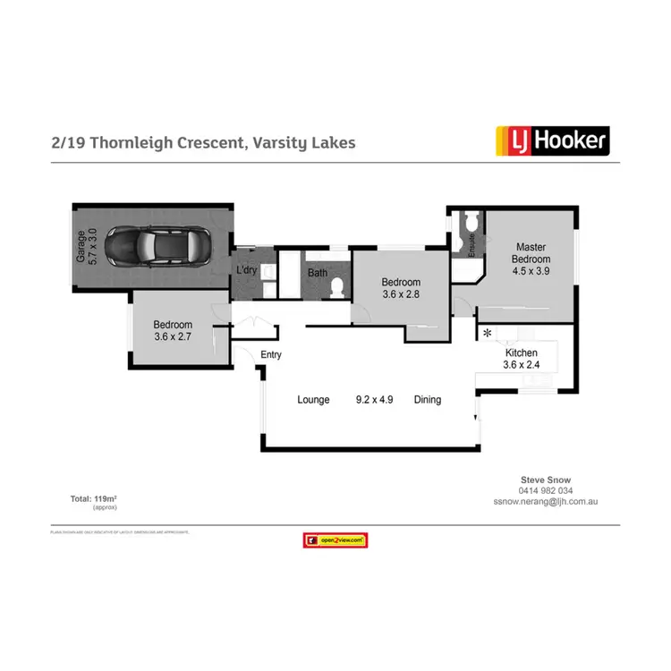 Floorplan of Homely house listing, 2/19 Thornleigh Drive, Varsity Lakes QLD 4227