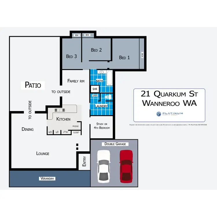 Floorplan of Homely house listing, 21 Quarkum Street, Wanneroo WA 6065