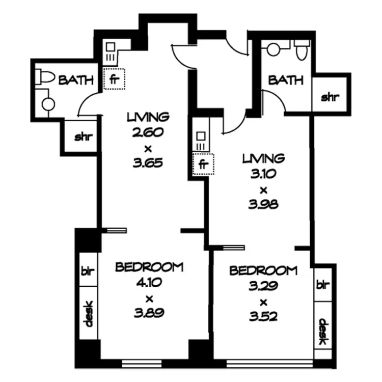 Floorplan of Homely apartment listing, 32/82 King William Street, Adelaide SA 5000