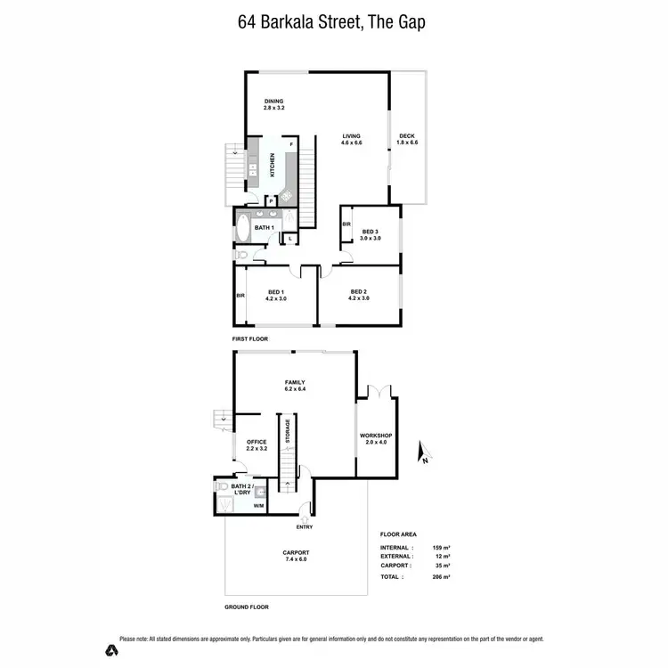 Floorplan of Homely house listing, 64 Barkala Street, The Gap QLD 4061