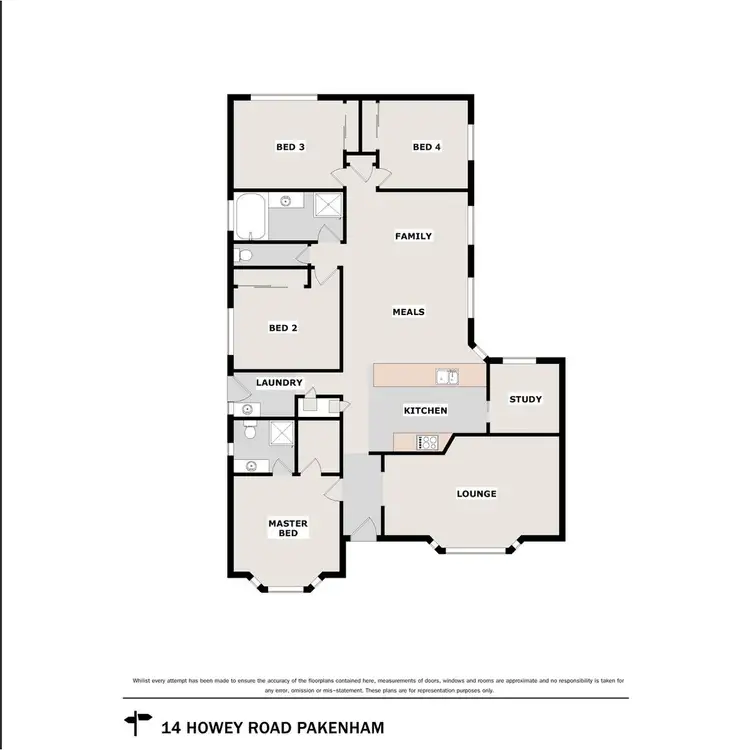 Floorplan of Homely house listing, 14 Howey Road, Pakenham VIC 3810