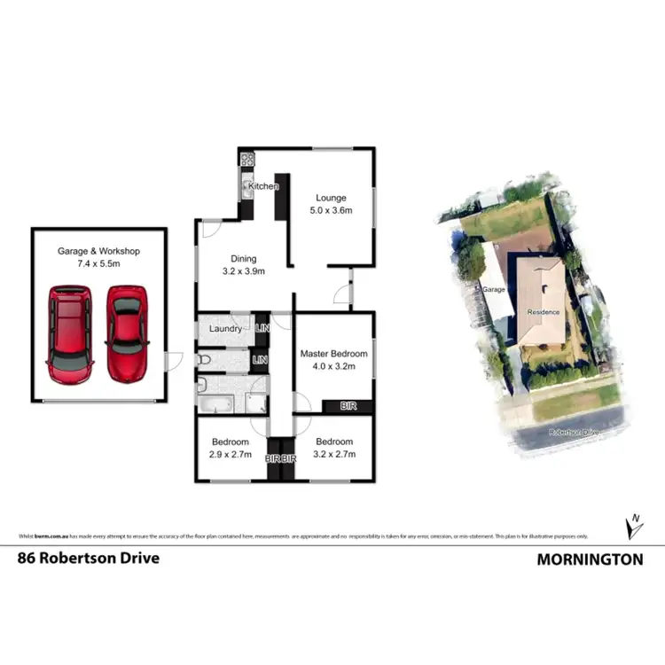 Floorplan of Homely house listing, 86 Robertson Drive, Mornington VIC 3931