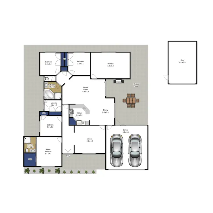 Floorplan of Homely house listing, 3 Cagney Court, Traralgon VIC 3844