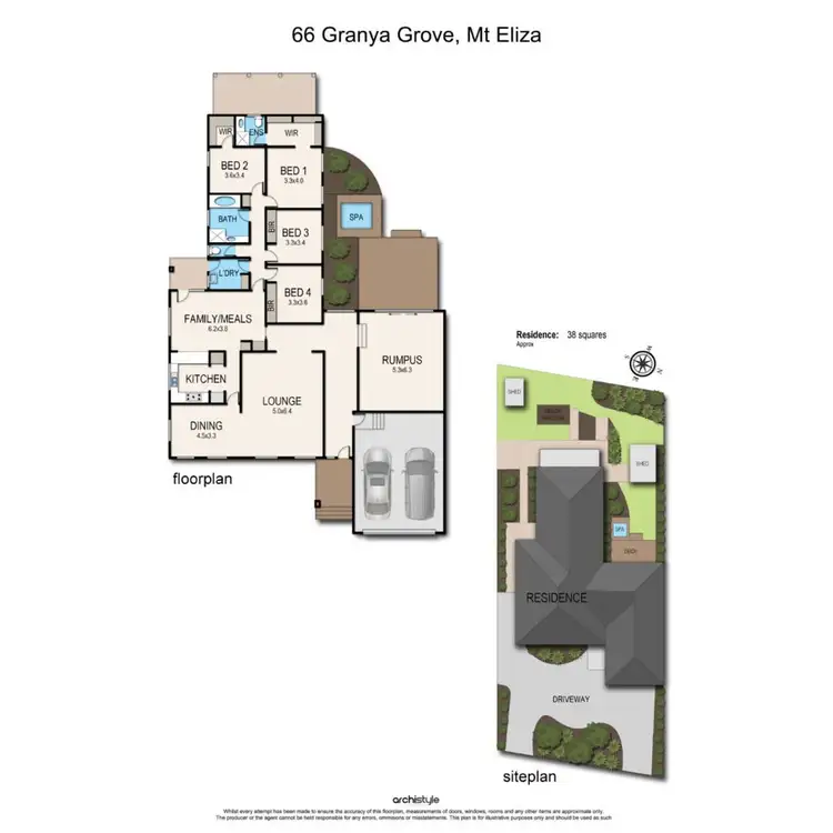 Floorplan of Homely house listing, 66 Granya Grove, Mount Eliza VIC 3930
