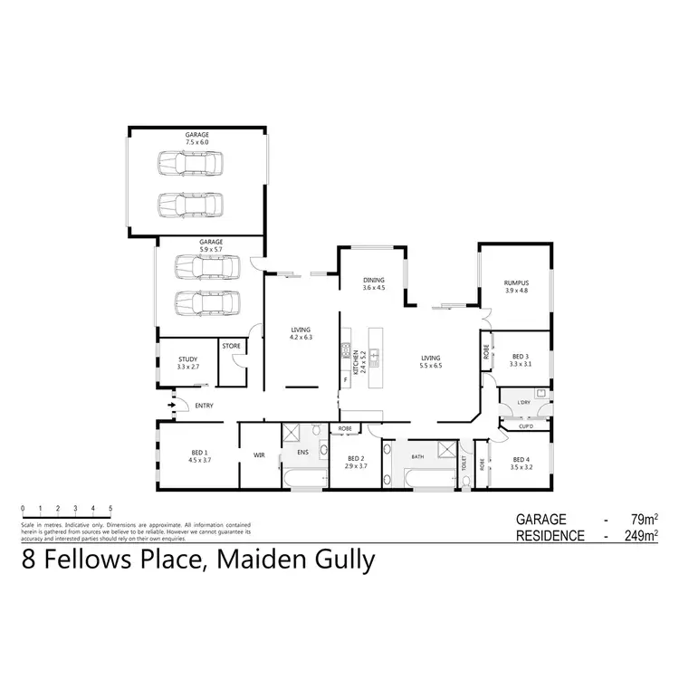 Floorplan of Homely house listing, 8 Fellows Place, Maiden Gully VIC 3551