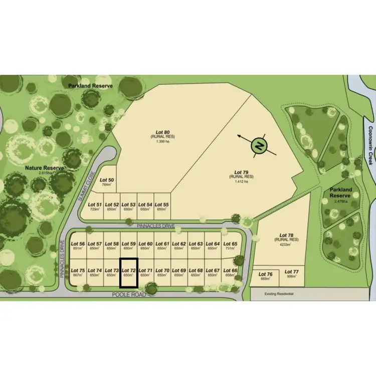 Floorplan of Homely land listing, LOT 72, 43 Poole Road, Glass House Mountains QLD 4518