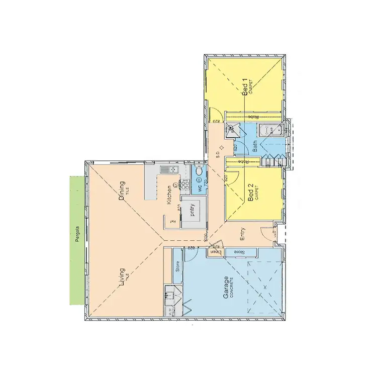 Floorplan of Homely townhouse listing, 2/112 Marley Street, Sale VIC 3850