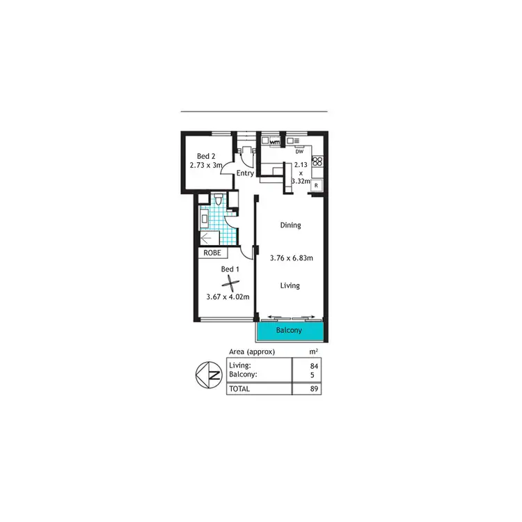 Floorplan of Homely apartment listing, 3/23 Colley Terrace, Glenelg SA 5045
