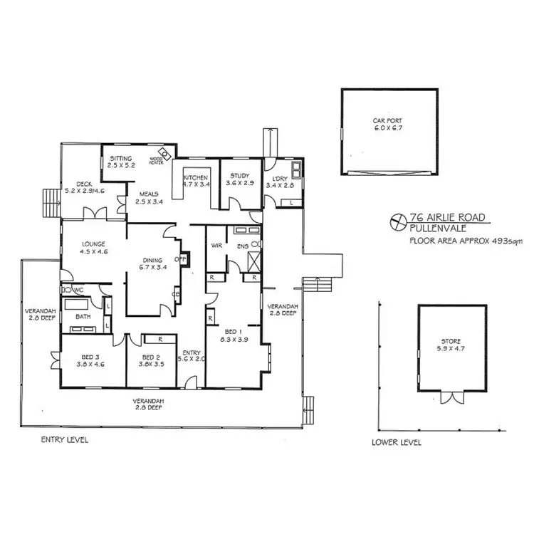 Floorplan of Homely rural property listing, 76 Airlie Road, Pullenvale QLD 4069