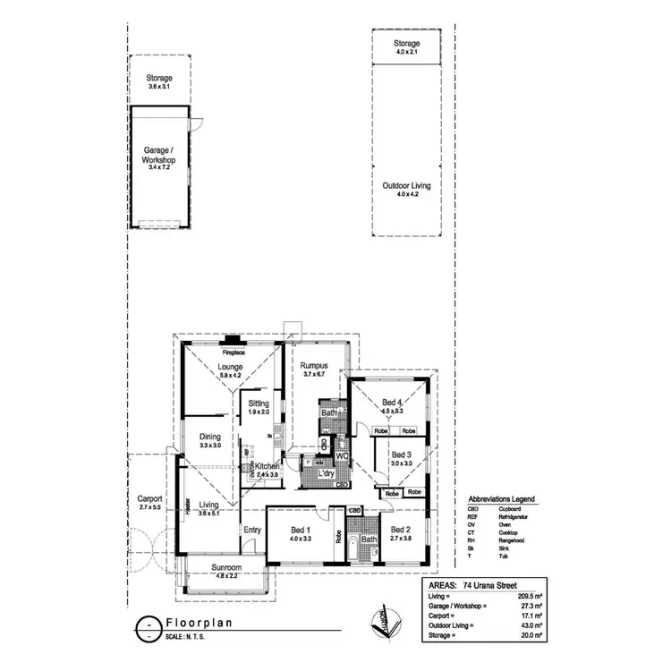 Floorplan of Homely house listing, 74 Urana Street, Turvey Park NSW 2650