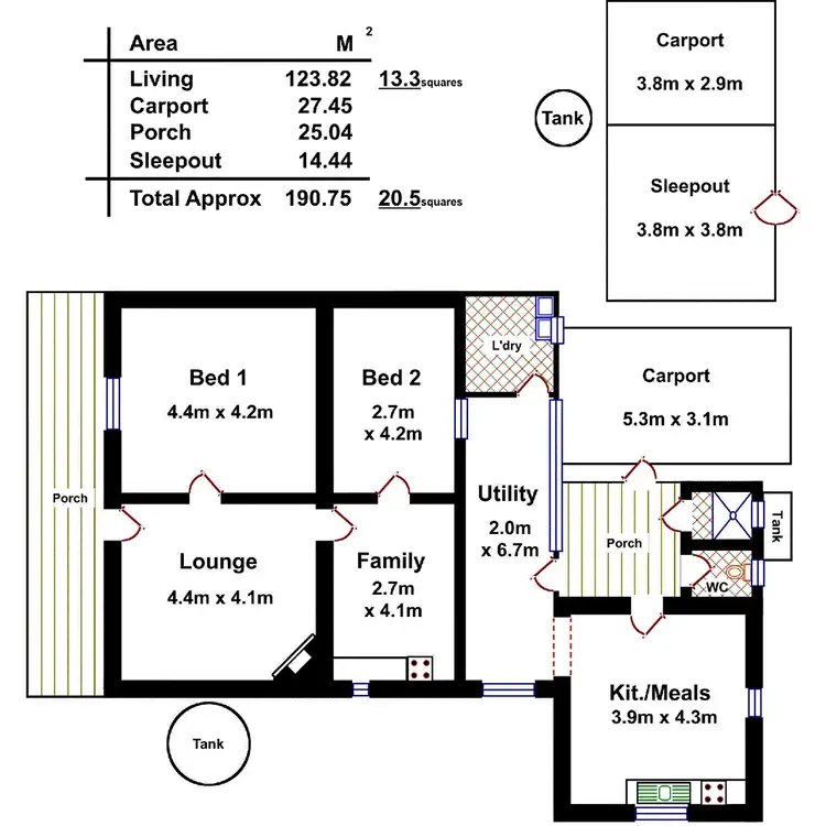 Floorplan of Homely house listing, Lot 55 William Street, Punyelroo SA 5353