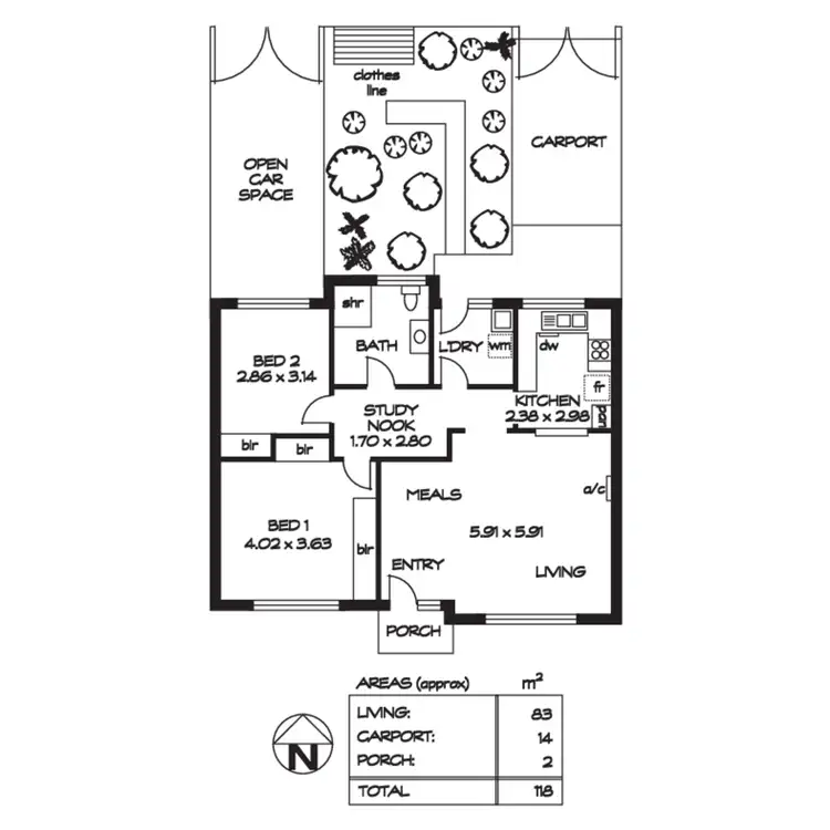 Floorplan of Homely unit listing, 16/74-86 Marian Road, Payneham SA 5070