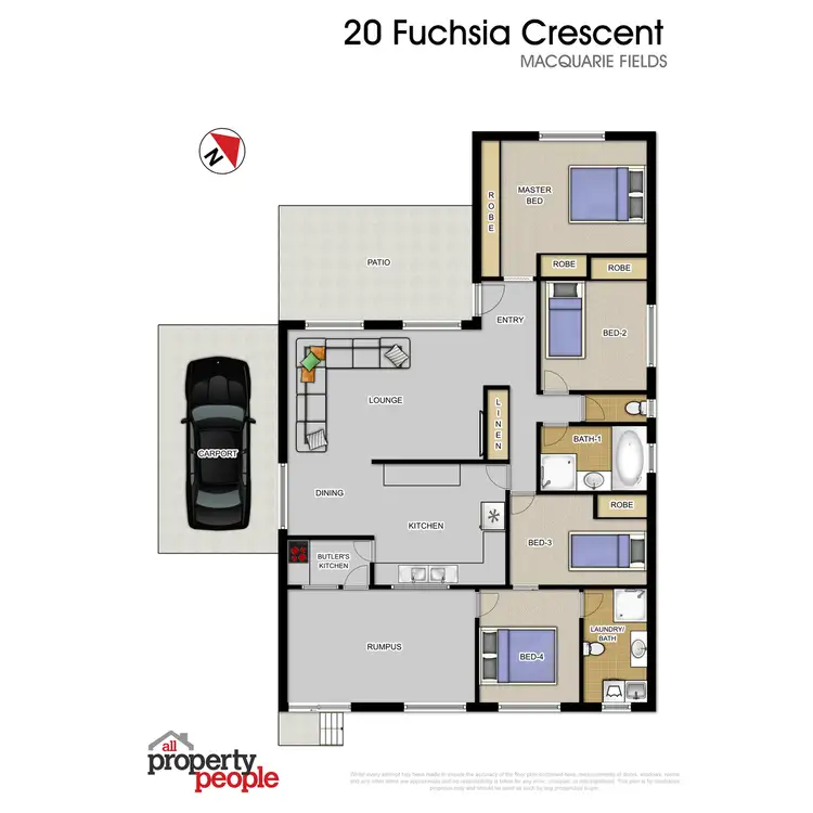 Floorplan of Homely house listing, 20 Fuchsia Crescent, Macquarie Fields NSW 2564