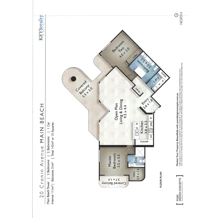 Floorplan of Homely apartment listing, 16 / 20 Cronin Avenue, Main Beach QLD 4217