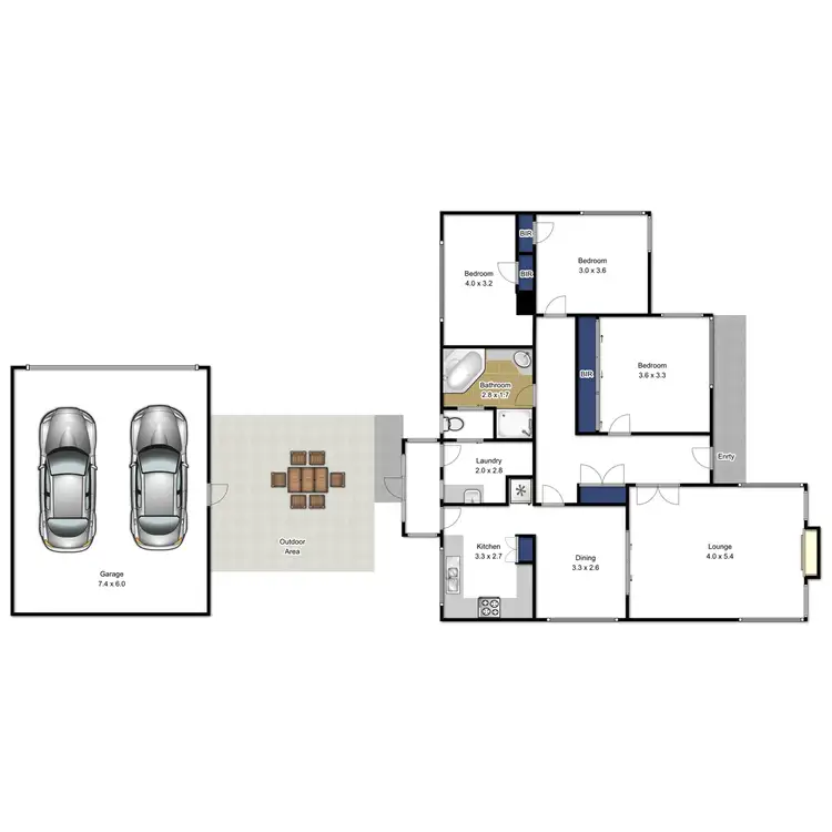 Floorplan of Homely house listing, 42 Henry Street, Traralgon VIC 3844