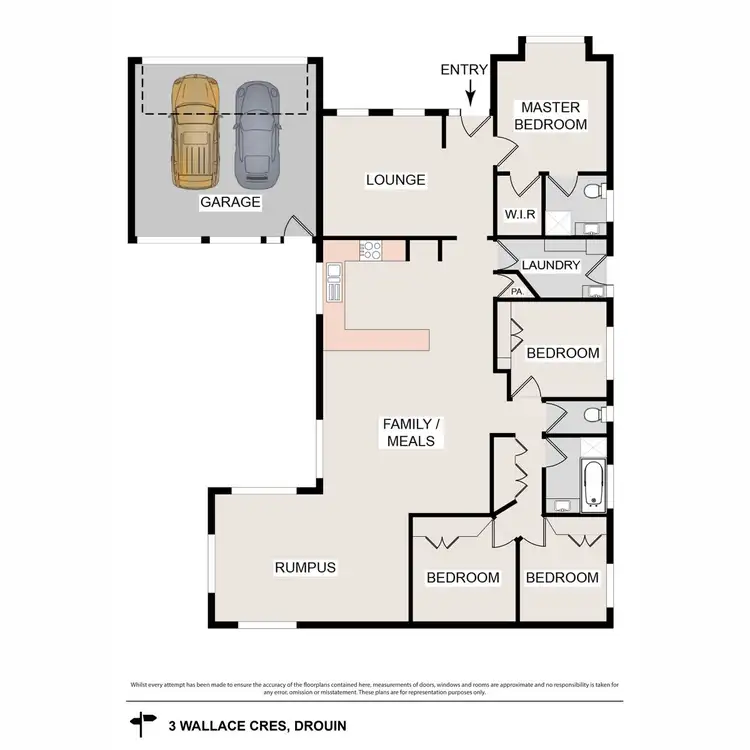 Floorplan of Homely house listing, 3 Wallace Crescent, Drouin VIC 3818