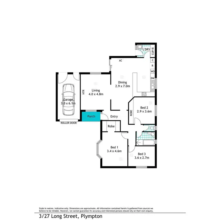 Floorplan of Homely house listing, 3/27 Long Street, Plympton SA 5038