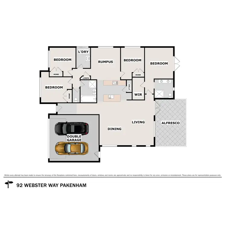 Floorplan of Homely house listing, 92 Webster Way, Pakenham VIC 3810