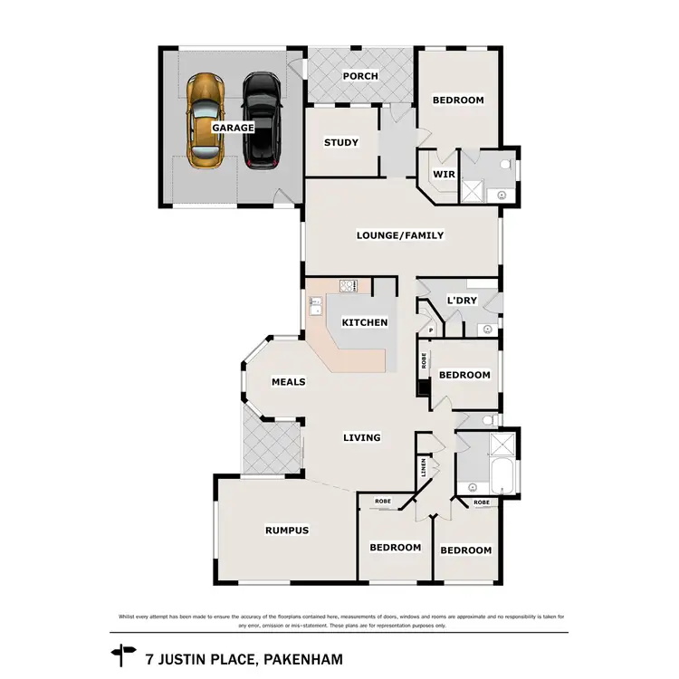 Floorplan of Homely house listing, 7 Justin Place, Pakenham VIC 3810