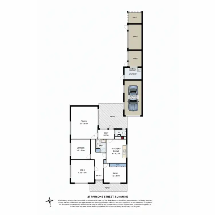 Floorplan of Homely house listing, 27 Parsons Street, Sunshine VIC 3020