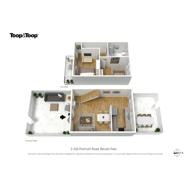 Floorplan of Homely townhouse listing, 2/256 Portrush Road, Beulah Park SA 5067