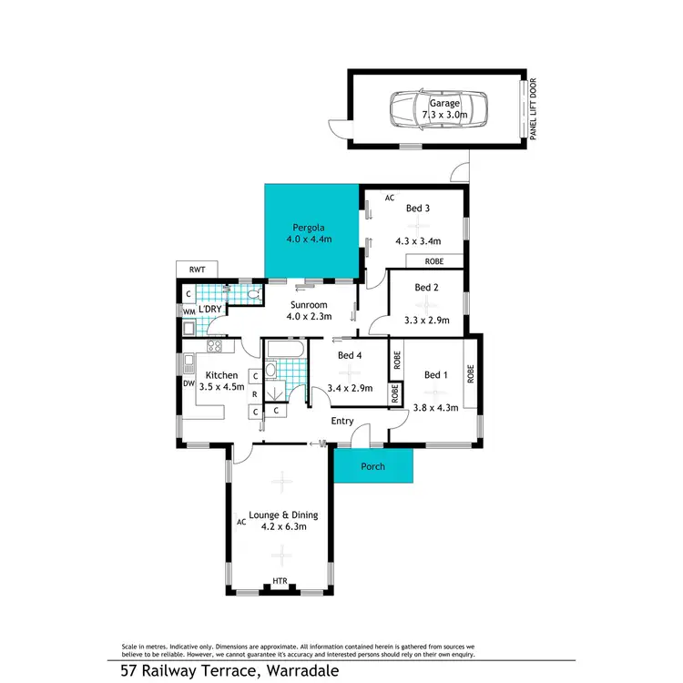 Floorplan of Homely house listing, 57 Railway Terrace, Warradale SA 5046
