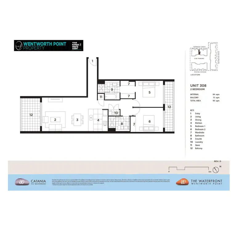 Floorplan of Homely apartment listing, 308/18 Corniche Drive, Wentworth Point NSW 2127