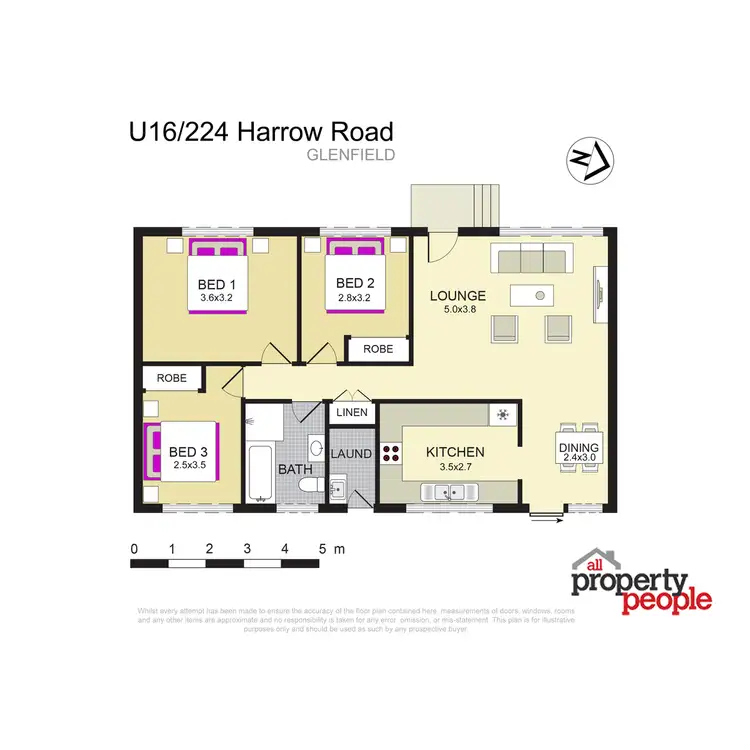 Floorplan of Homely villa listing, 16/224 Harrow Road, Glenfield NSW 2167