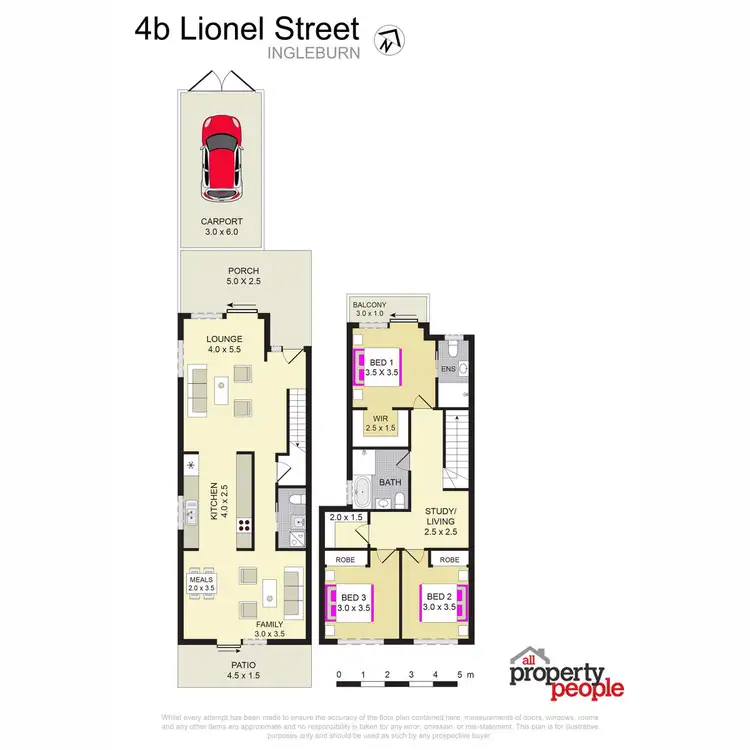 Floorplan of Homely semi-detached listing, 4B Lionel Street, Ingleburn NSW 2565