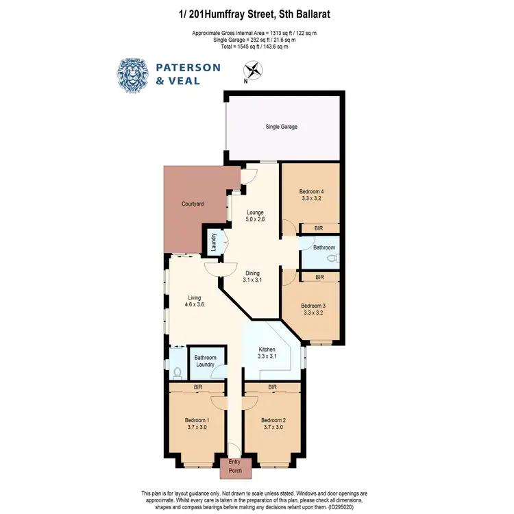 Floorplan of Homely townhouse listing, 1/201 Humffray Street, South, Ballarat VIC 3350