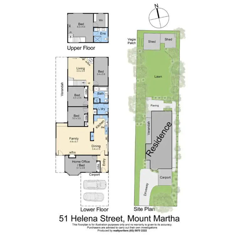 Floorplan of Homely house listing, 51 Helena Street, Mount Martha VIC 3934