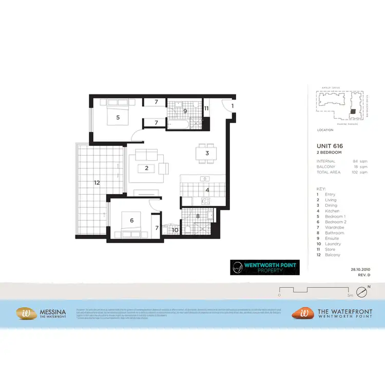 Floorplan of Homely apartment listing, 616/14 Baywater Drive, Wentworth Point NSW 2127