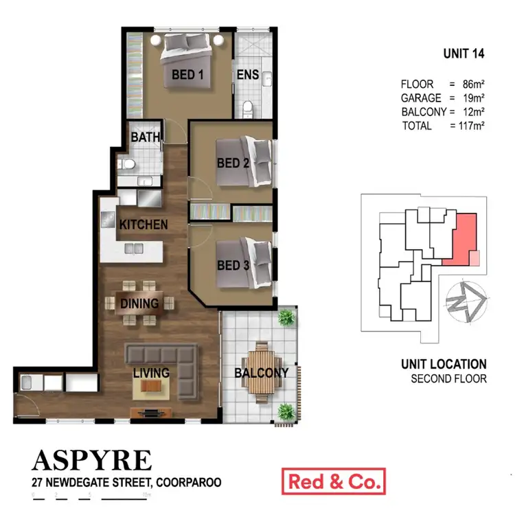 Floorplan of Homely apartment listing, 14/27 Newdegate Street, Greenslopes QLD 4120