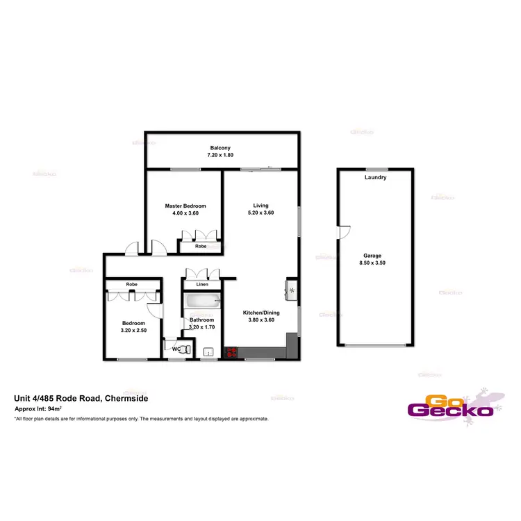 Floorplan of Homely unit listing, 4/485 Rode Road, Chermside QLD 4032