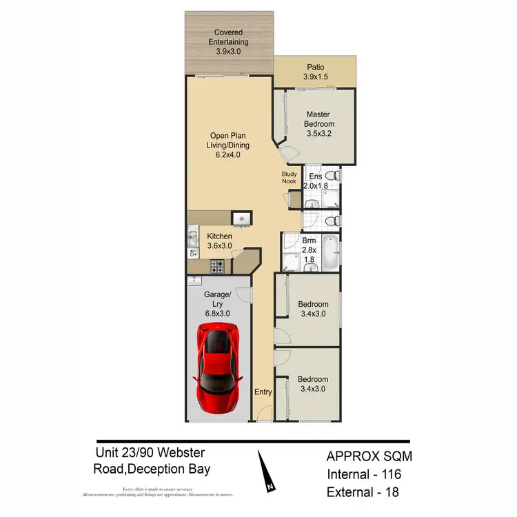 Floorplan of Homely unit listing, 23/90 Webster Road, Deception Bay QLD 4508