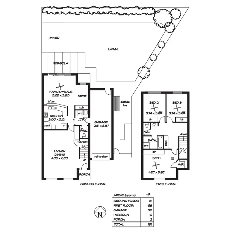 Floorplan of Homely townhouse listing, 9 Walker Court, Enfield SA 5085