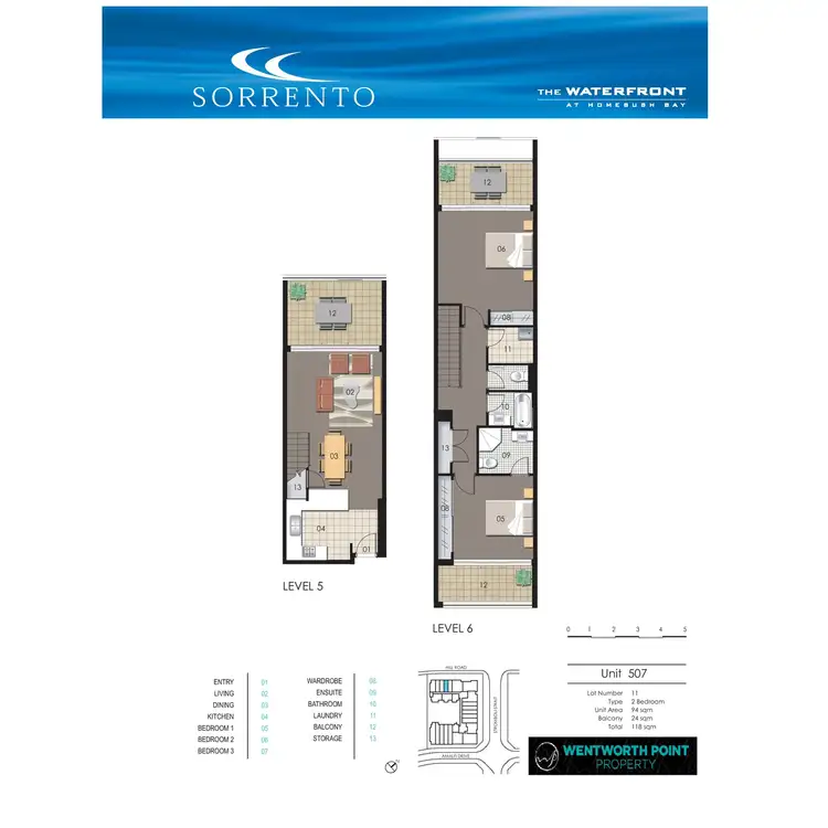 Floorplan of Homely apartment listing, 507/19 Hill Road, Wentworth Point NSW 2127