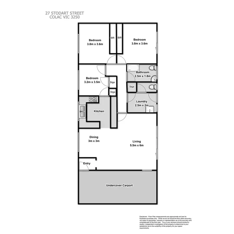 Floorplan of Homely house listing, 27 Stodart Street, Colac VIC 3250