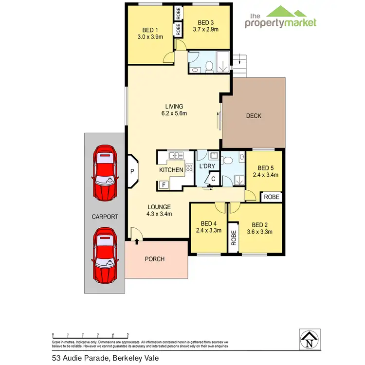 Floorplan of Homely house listing, 53 Audie Parade, Berkeley Vale NSW 2261