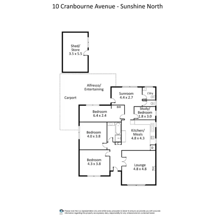 Floorplan of Homely house listing, 10 Cranbourne Avenue, Sunshine North VIC 3020