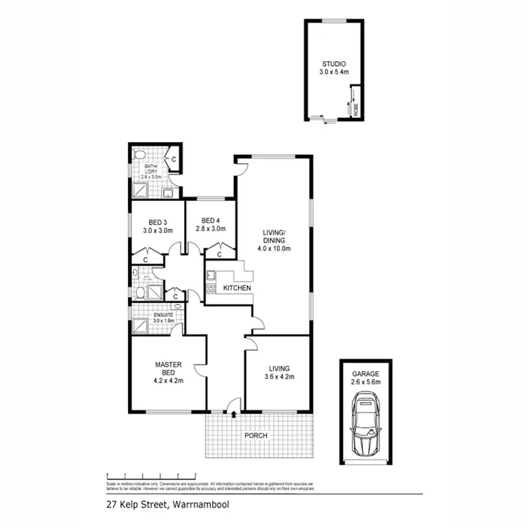 Floorplan of Homely house listing, 27 Kelp Street, Warrnambool VIC 3280