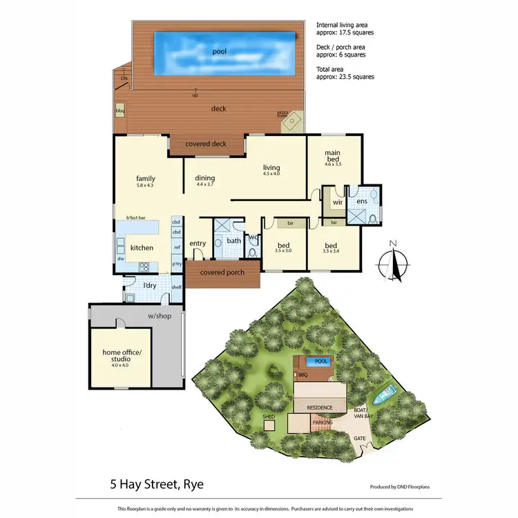 Floorplan of Homely house listing, 5 Hay Street, Rye VIC 3941