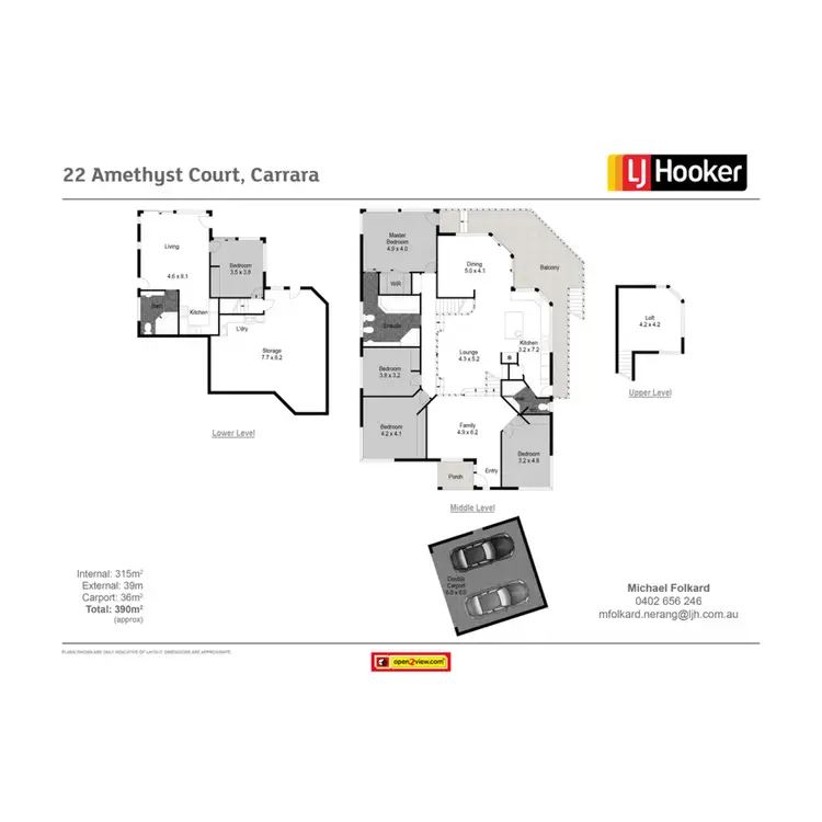 Floorplan of Homely house listing, 22 Amethyst Court, Carrara QLD 4211