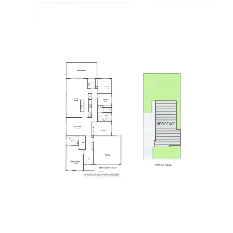 Floorplan of Homely house listing, 35 Monica Drive, Drouin VIC 3818