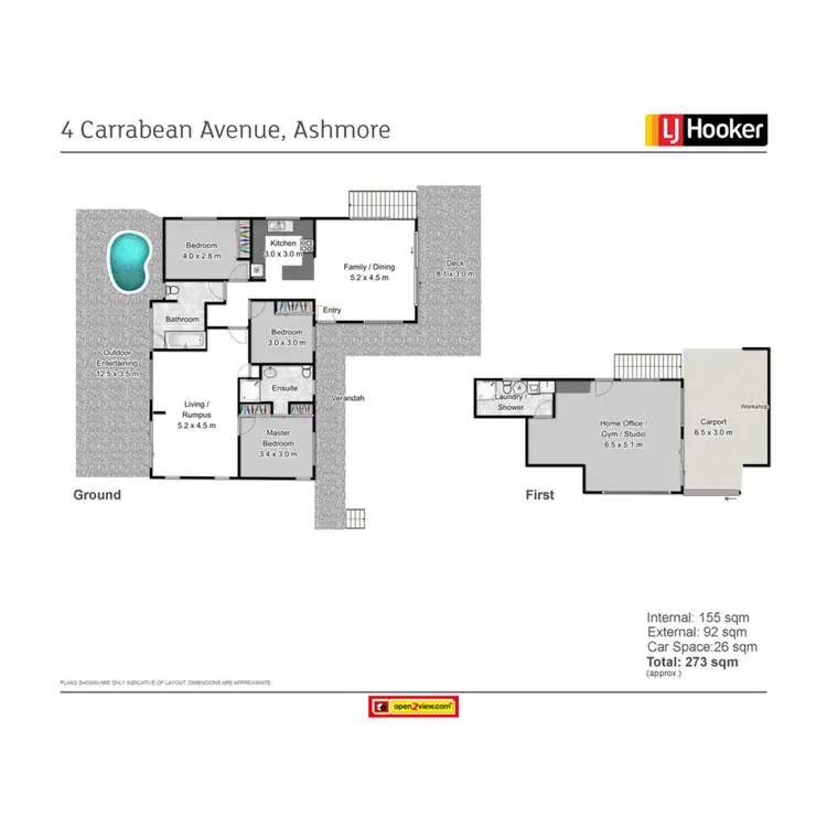 Floorplan of Homely house listing, 4 Carrabean Avenue, Ashmore QLD 4214