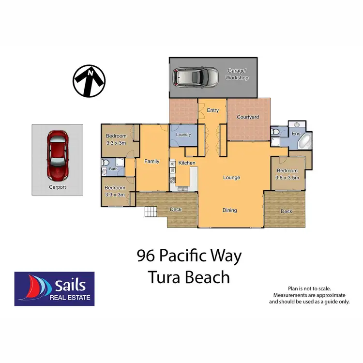 Floorplan of Homely house listing, 96 Pacific Way, Tura Beach NSW 2548