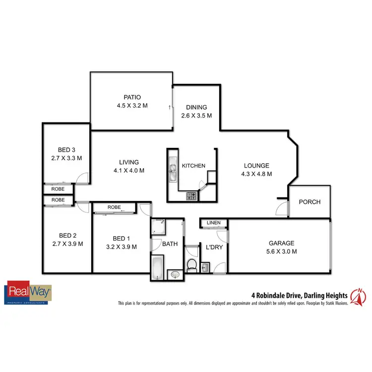 Floorplan of Homely house listing, 4 Robindale Drive, Darling Heights QLD 4350